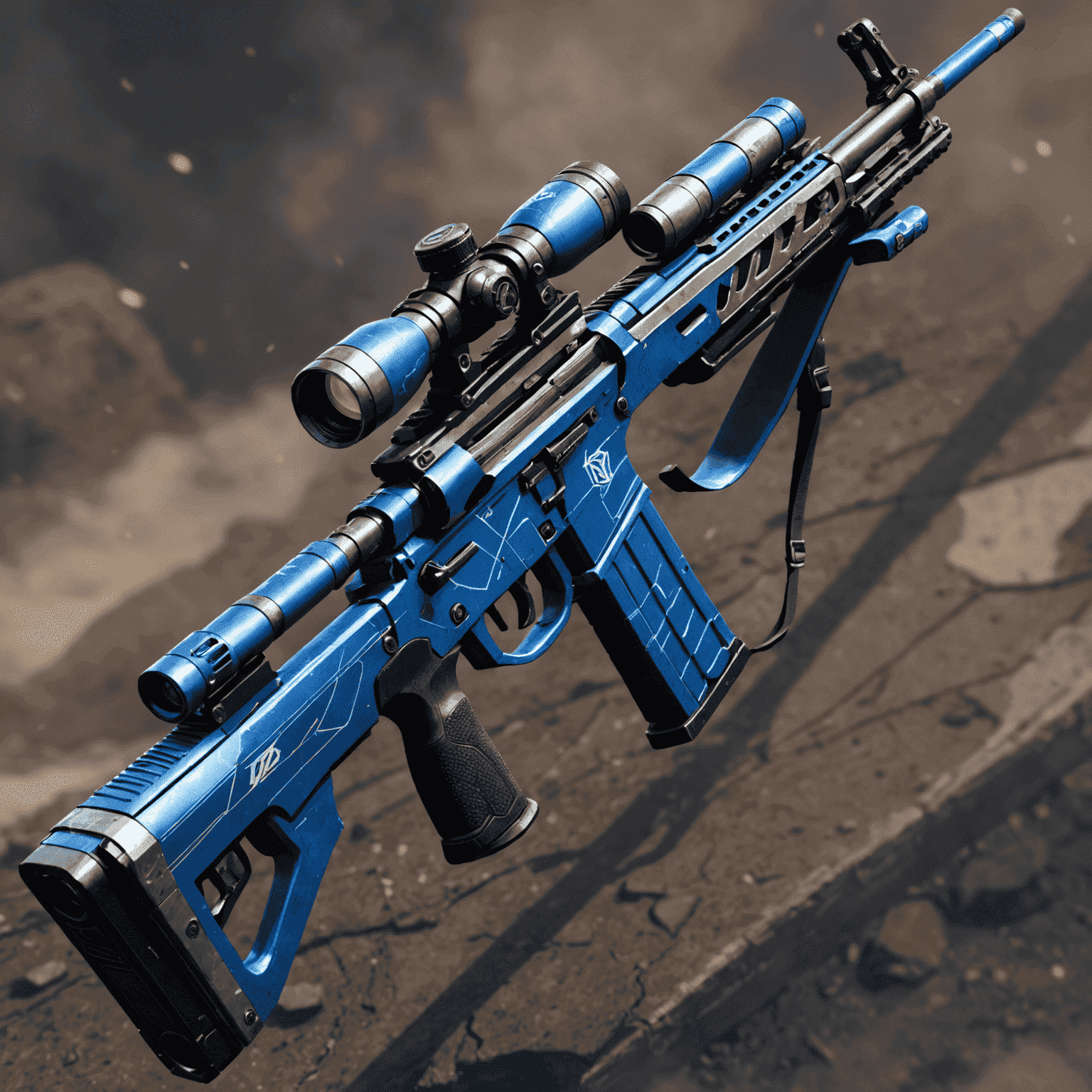 AWP Gungnir skin featuring Norse-inspired designs and a powerful blue and silver color scheme, emphasizing its legendary status in CS2